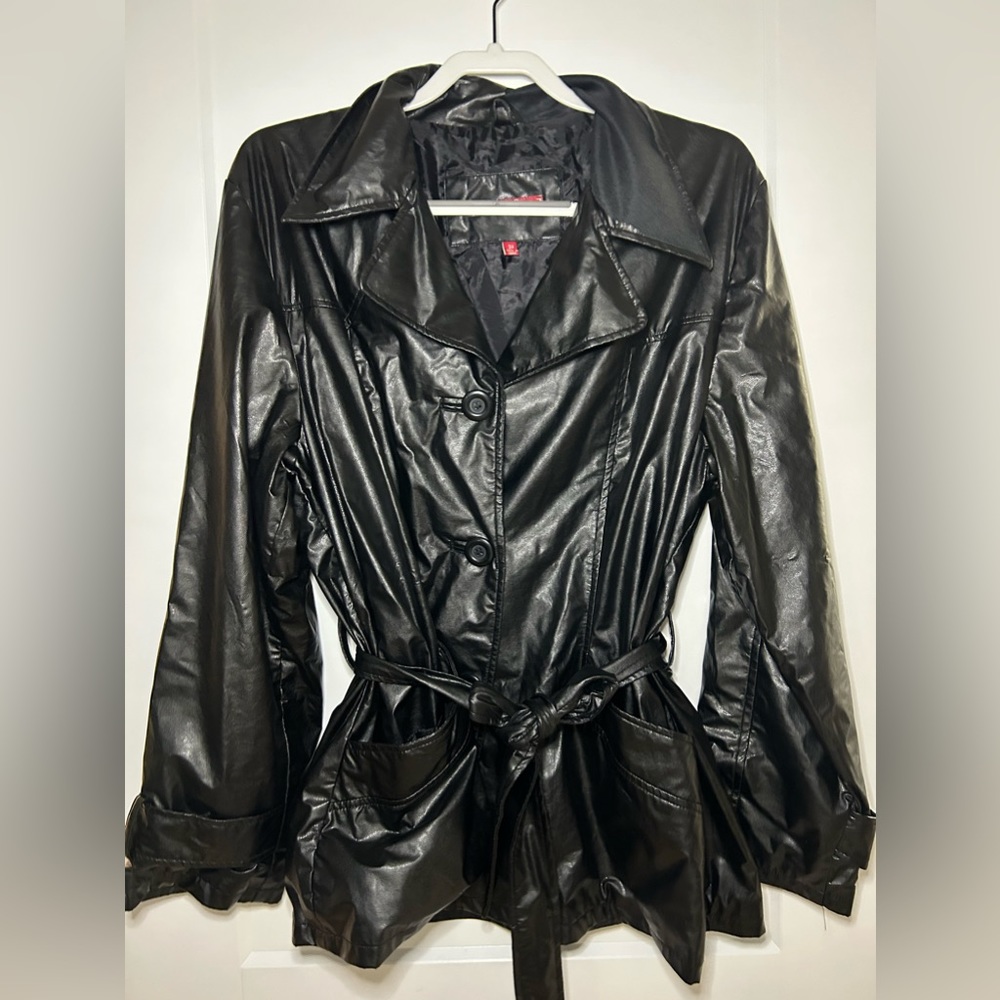 Faux leather jacket
